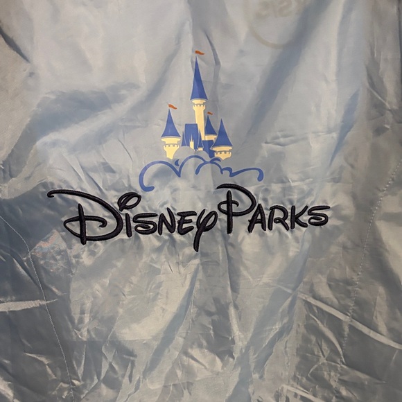 Disney Unisex oversized Gray Light Blue Windbreaker XS/S foldable for easy carry - Picture 10 of 15